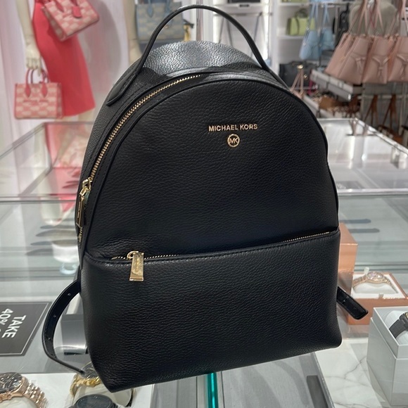 Michael Kors Handbags - Michael Kors Womens Valerie Medium Logo Backpack 30F2G9VB2B 
Black
NWT
